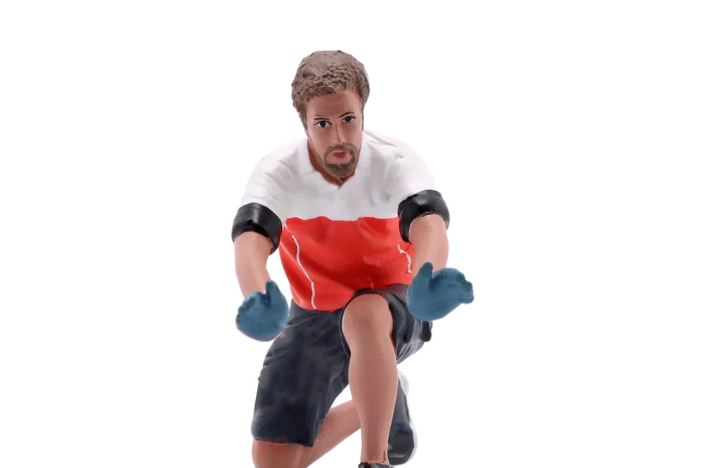 Race Crew Figure #1, Red/White - Showcasts AD-25001 - 1/24 Scale Figurine - Diorama Accessory