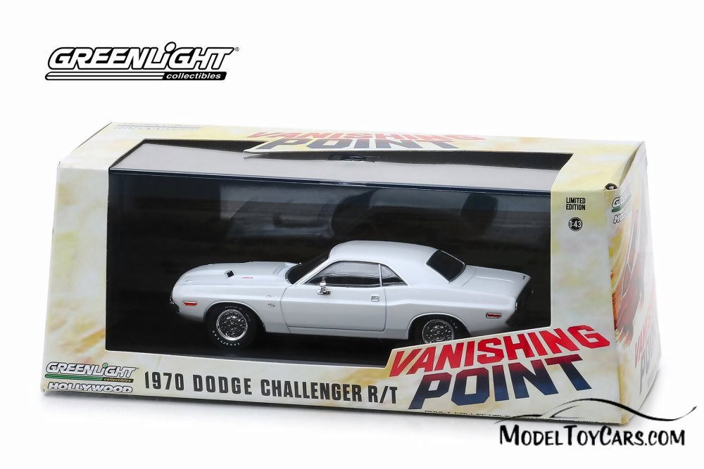 1970 Dodge Challenger R/T, Vanishing Point - Greenlight 86545 - 1/43 Scale Diecast Model Toy Car