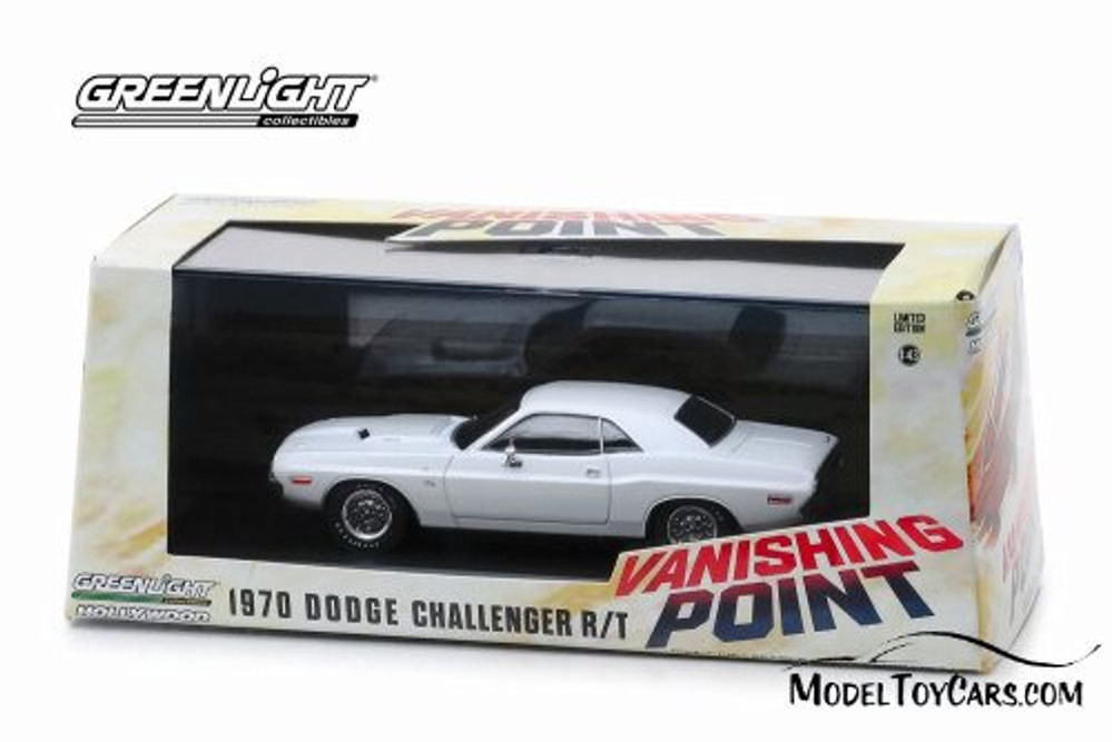 1970 Dodge Challenger R/T, Vanishing Point - Greenlight 86545 - 1/43 Scale Diecast Model Toy Car