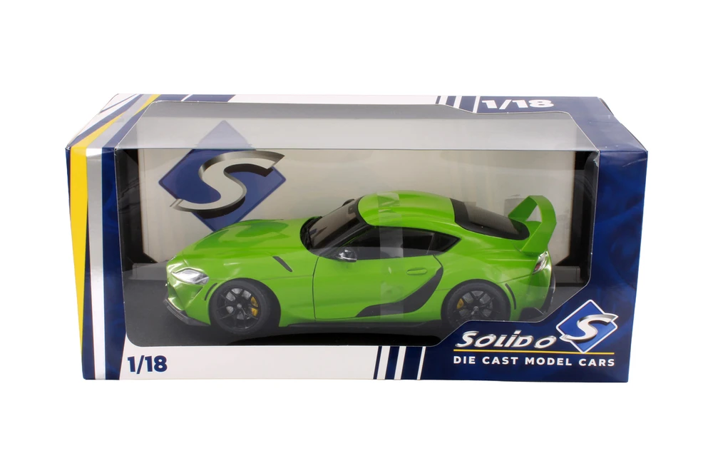 2023 Toyota GR Supra Streetfighter, Wazabi Green - Solido S1809004 - 1/18 Scale Diecast Model Toy Car