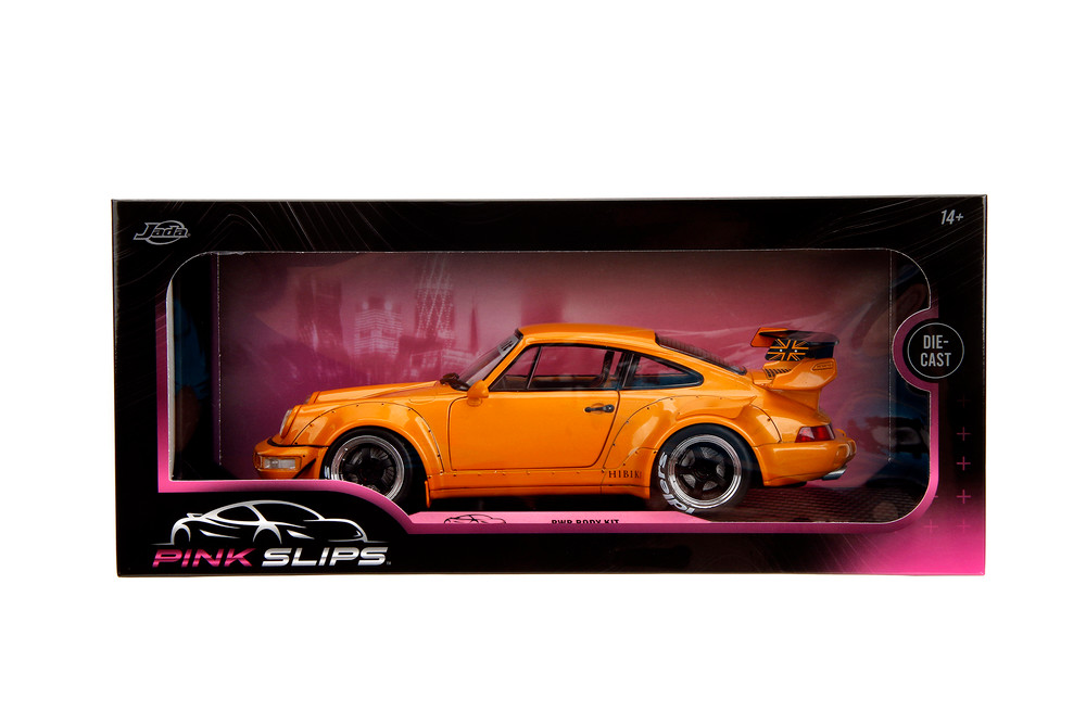 2016 Porsche RWB Body Kit Hibiki w/Display Base, Glossy Orange - Jada Toys 36383 - 1/18 Scale Diecast Model Toy Car