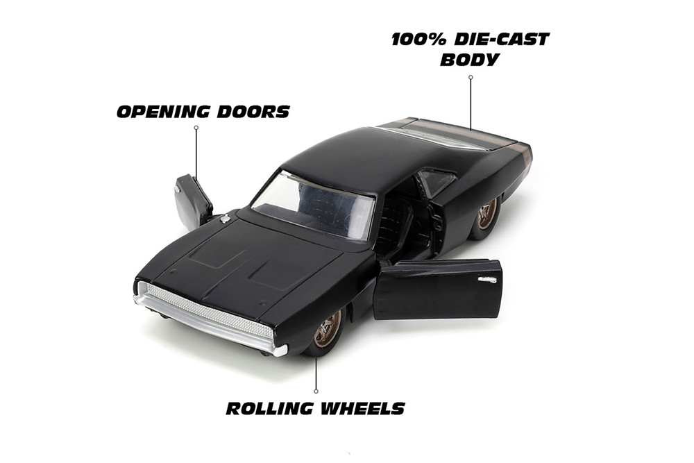 Dom's 1968 Dodge Charger Widebody F9, Matte Black w/Bronze Tail