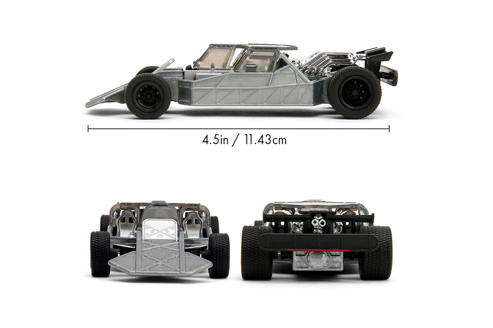 Flip Car F6, Raw Metal Gray - Jada Toys 34445 - 1/32 Scale Diecast Model Toy Car