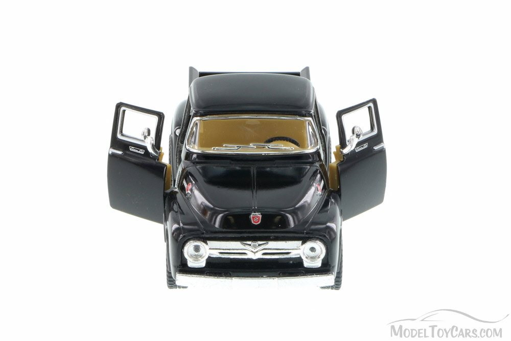 1956 Ford F-100 Pickup Truck, Black - Kinsmart 5385D - 1/38