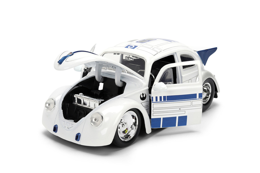 sk@1102  JADA TOYS 5点 1959 Volkswagen Drag Beetle w/R2-D2 Figure, Star Wars - Jada Toys