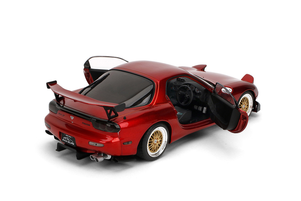 Mazda RX7 Type RS (FD3S) w/Display Base, Candy Red - Jada Toys 36471 - 1/18 Scale Diecast Model Toy Car