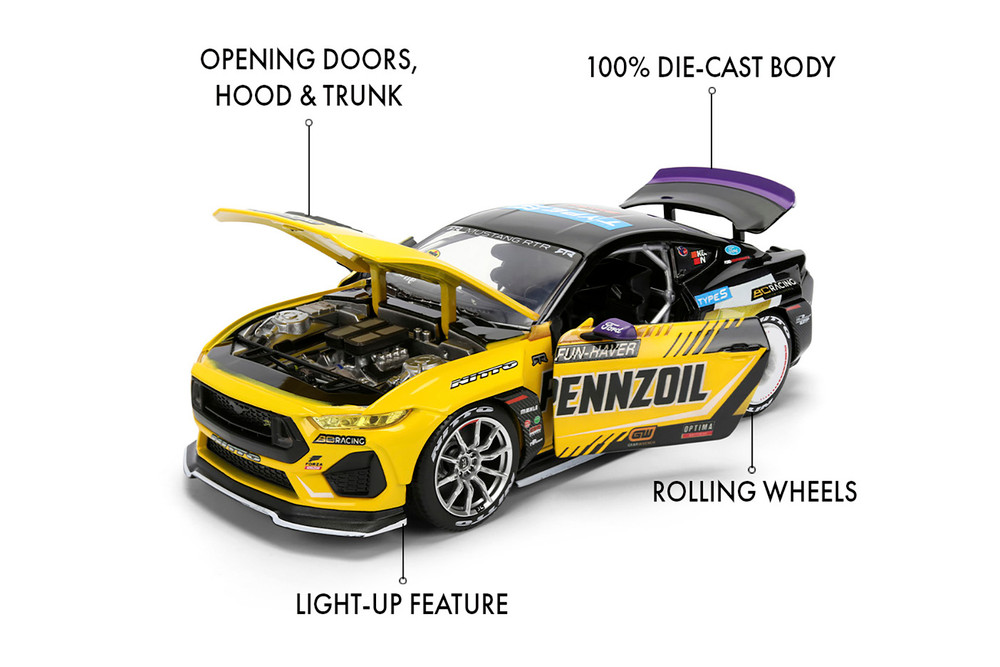 2025 Ford Mustang RTR "Pennzoil", #88 Chelsea Denofa - Jada Toys 37326/4 - 1/24 Scale Diecast Model Toy Car