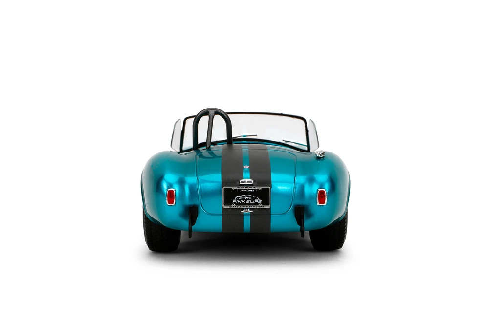 Shelby Cobra 427 MK2 w/Display Base, Candy Teal Blue - Jada Toys 36467 - 1/18 Scale Diecast Model Toy Car