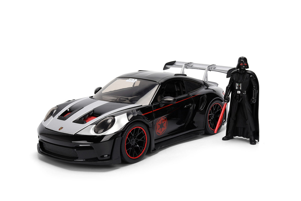 Porsche 911 GT3 RS (992) w/Darth Vader Figure, Star Wars - Jada