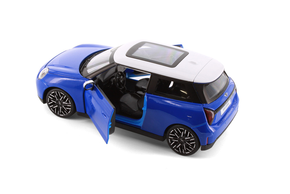 Box of 4 2024 Mini Cooper SE (J01), Blue - Showcasts 32926D - 1/24 Scale Diecast Model Toy Cars