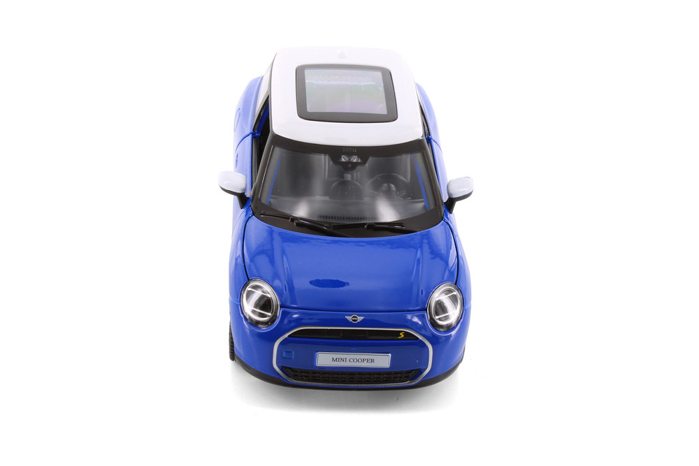 Box of 4 2024 Mini Cooper SE (J01), Blue - Showcasts 32926D - 1/24 Scale Diecast Model Toy Cars