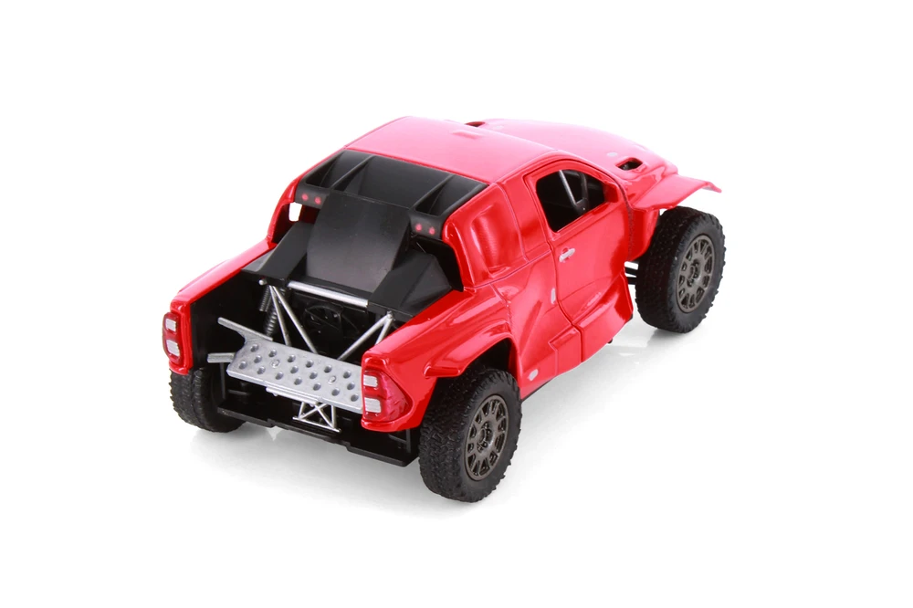 Box of 12 Toyota GR DKR Hilux Pickup Truck, ASSTD - Kinsmart 5468D - 1/38 Scale Diecast Model Toy Cars