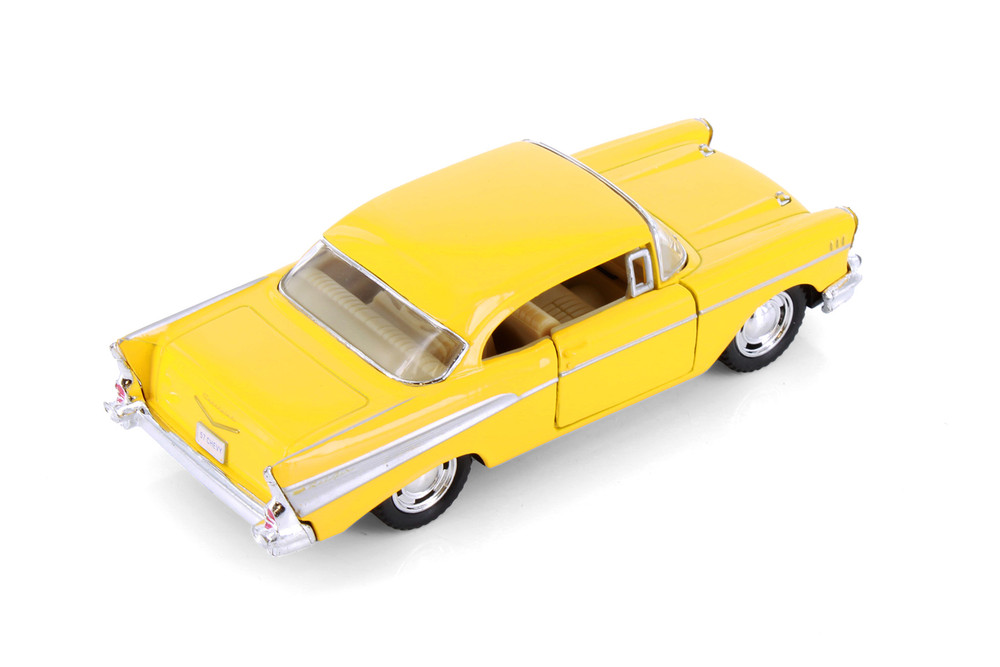 1957 Chevy Bel Air, Yellow -  5313D - 1/40 scale Diecast Model Toy Car (Brand New, but NOT IN BOX)