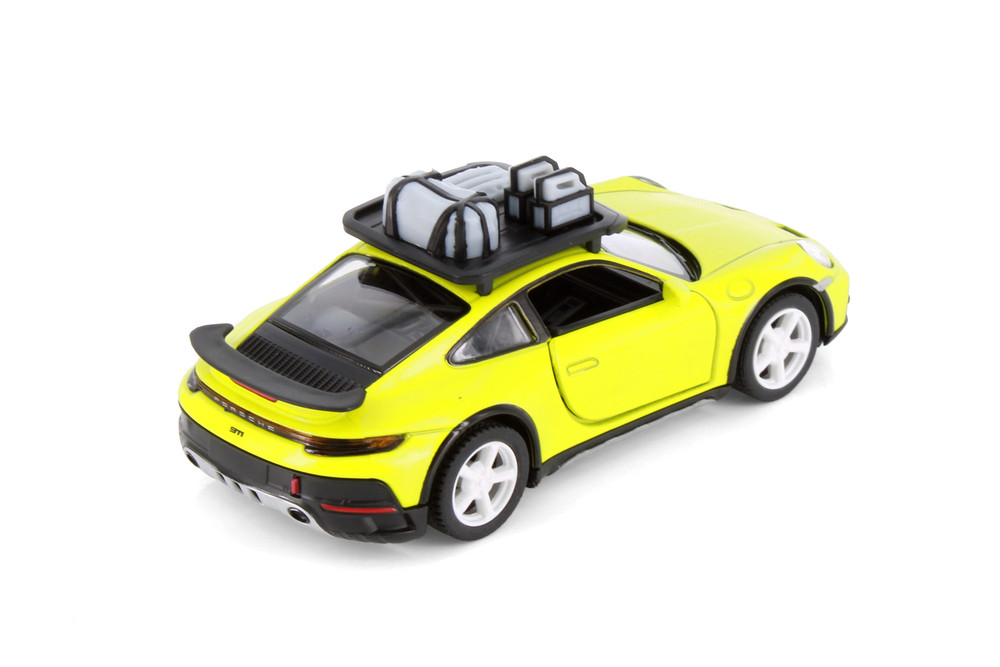 Box of 12 Porsche 911 Rallye w/Roof Rack, ASSTD - Kinsmart 5481D - 1/36 Scale Diecast Model Toy Cars