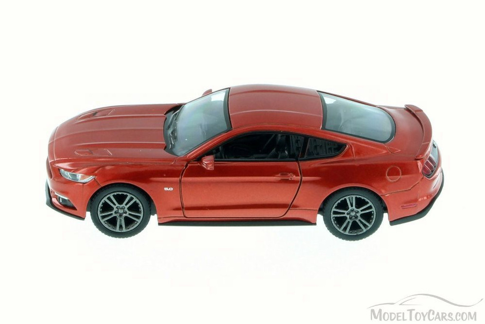 2015 Ford Mustang GT, Orange - Kinsmart 5386D - 1/38 Scale Diecast Model Toy Car