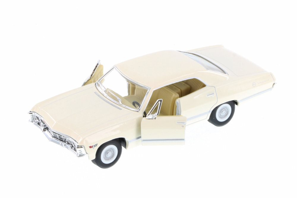 1967 Chevy Impala Hard Top, White - Kinsmart 5418D - 1/43 Scale Diecast Model Toy Car