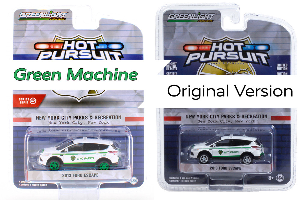 GREEN MACHINE New York City Department of Parks & Rec 2013 Ford Escape 42950D/48 1/64 scale Diecast Model Toy Car
