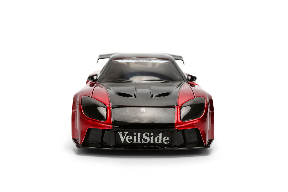 1995 Mazda RX-7 Widebody, Candy Red/Black - Jada Toys 37646 - 1/24