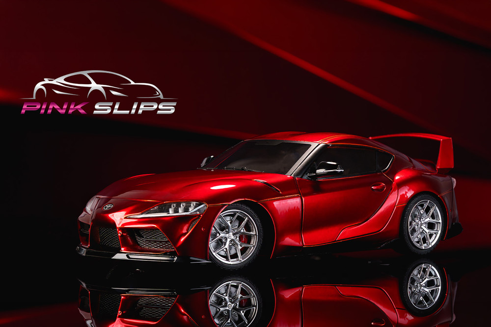 Toyota GR Supra w/Display Base, Candy Red - Jada Toys 36468 - 1/18