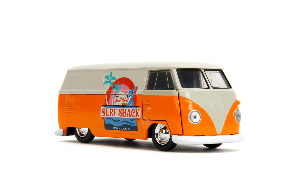 1961 Volkswagen Bus "Stitch's Surf Shack", Disney Stitch - Jada Toys 36144 - 1/32 Scale Diecast Model Toy Car