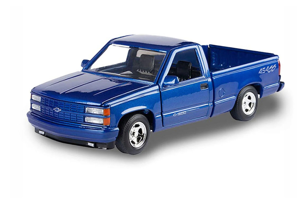 1992 Chevy 454 SS Pickup Truck, Blue - Showcasts 77203BU - 1/24 Scale Diecast Model Toy Car