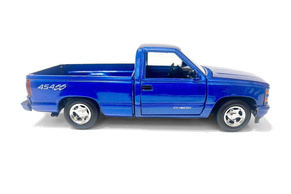 1992 Chevy 454 SS Pickup Truck, Blue - Showcasts 77203BU - 1/24 Scale Diecast Model Toy Car