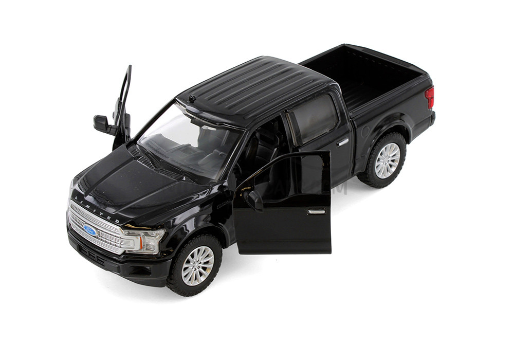 2019 Ford F-150 Lariat Crew Cab Pickup Truck, Black - Showcasts® 71363BK - 1/27 Scale Diecast Model Toy Car