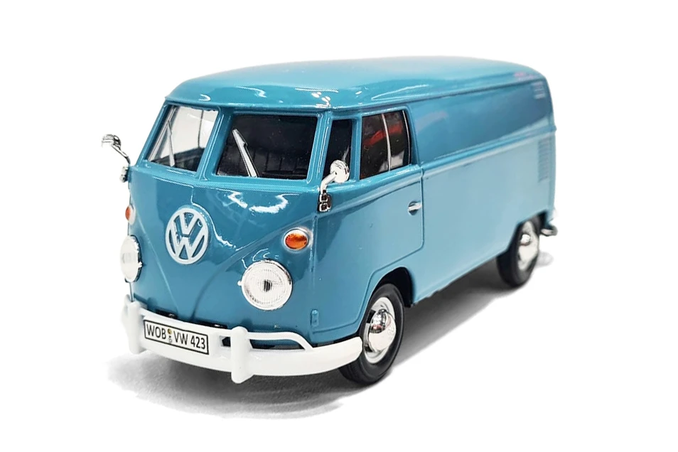 Volkswagen Type 2 (T1) Delivery Van, Blue - Showcasts 71342BU - 1/24 Scale Diecast Model Toy Car
