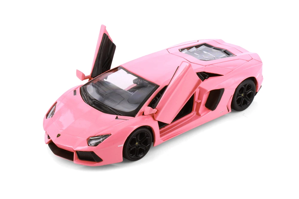 Lamborghini Aventador Coupe, Pink - Showcasts 37210DPK - 1/24 Scale Diecast Model Toy Car