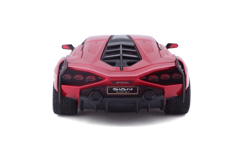 Lamborghini Sian FKP37 Hardtop, Red - Bburago 18-21099R - 1/24 Scale Diecast Model Toy Car
