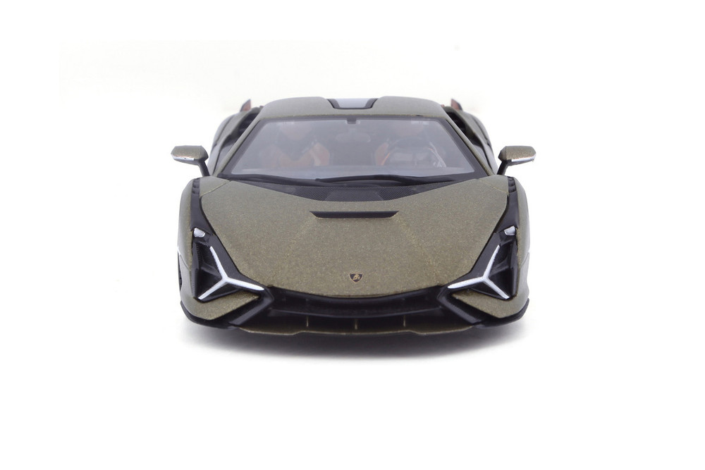 Lamborghini Sian FKP37 Hardtop, Matte Green - Bburago 18-21099GN - 1/24 Scale Diecast Model Toy Car