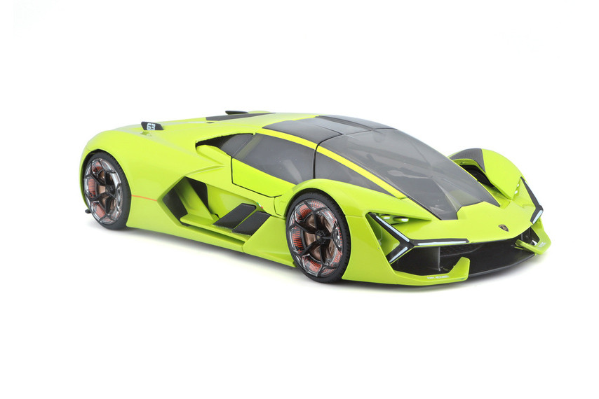 Lamborghini Terzo Millennio, Lime Green/Black Top - Bburago 18-21094GN - 1/24 Scale Diecast Model Toy Car