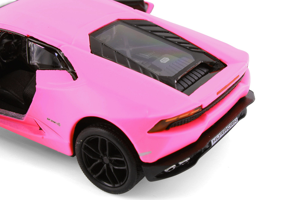 Lamborghini Huracan Hard Top, Matte Hot Pink - Kinsmart 5382DPK - 1/36 Scale Diecast Model Toy Car