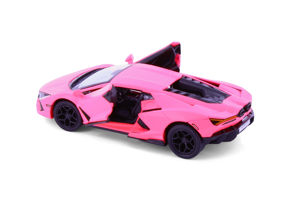 Lamborghini Revuelto Hardtop, Matte Hot Pink - Kinsmart 5459DPK - 1/38 Scale Diecast Model Toy Car
