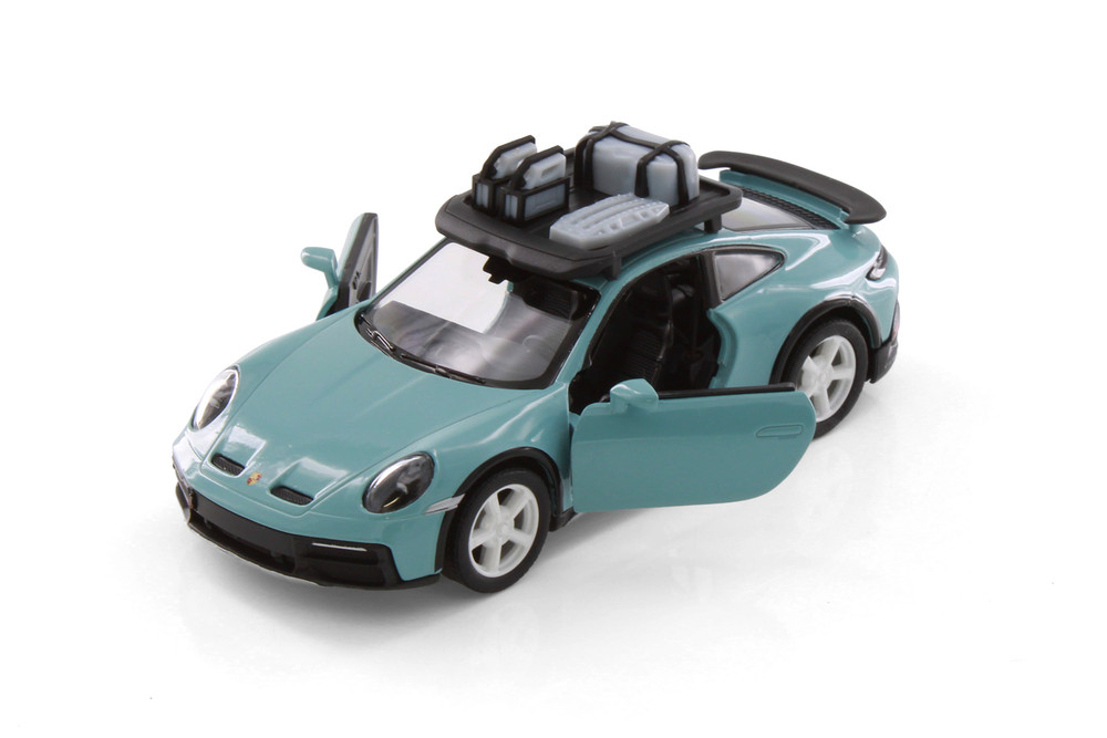 Porsche 911 Rallye w/Roof Rack 4-Pack, ASSTD - Kinsmart 5481D - 1