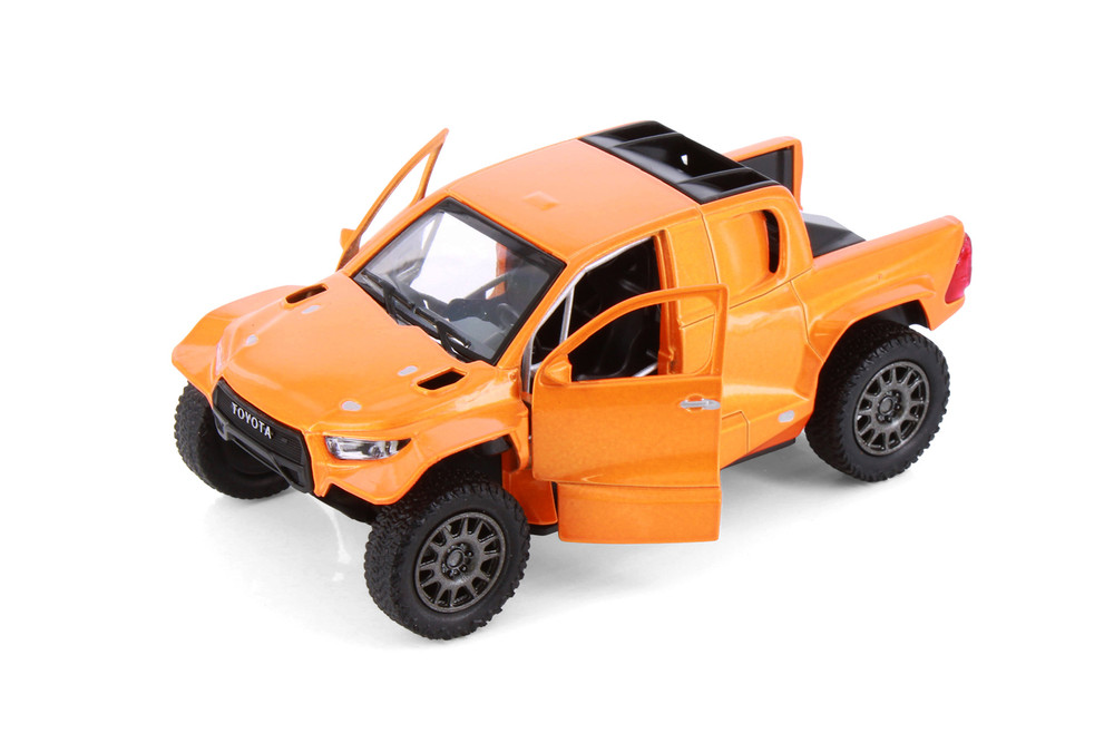 トヨタ ミニカー HILUX ② Toyota GR DKR Hilux Pickup Truck, Orange - Kinsmart 5468D - 1/38