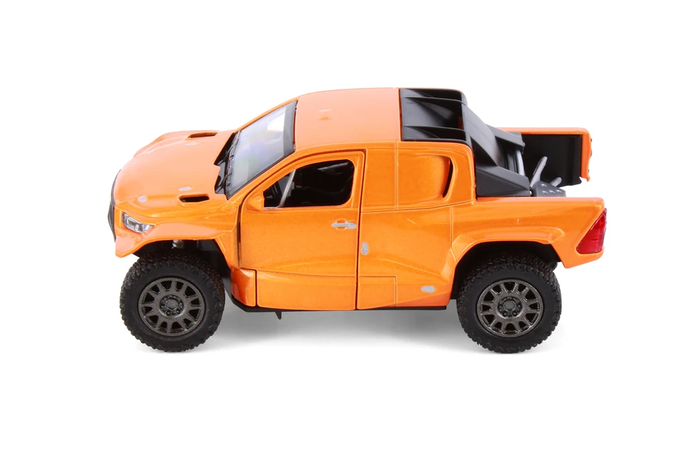 Toyota GR DKR Hilux Pickup Truck, Orange - Kinsmart 5468D - 1/38 Scale Diecast Model Toy Car