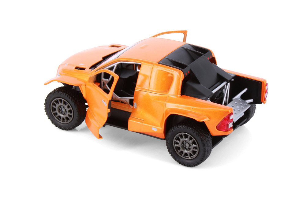 Toyota GR DKR Hilux Pickup Truck, Orange - Kinsmart 5468D - 1/38 Scale Diecast Model Toy Car