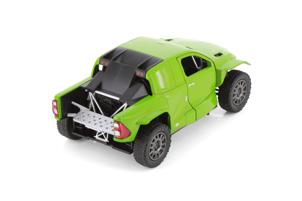 Toyota GR DKR Hilux Pickup Truck, Green - Kinsmart 5468D - 1/38 Scale Diecast Model Toy Car
