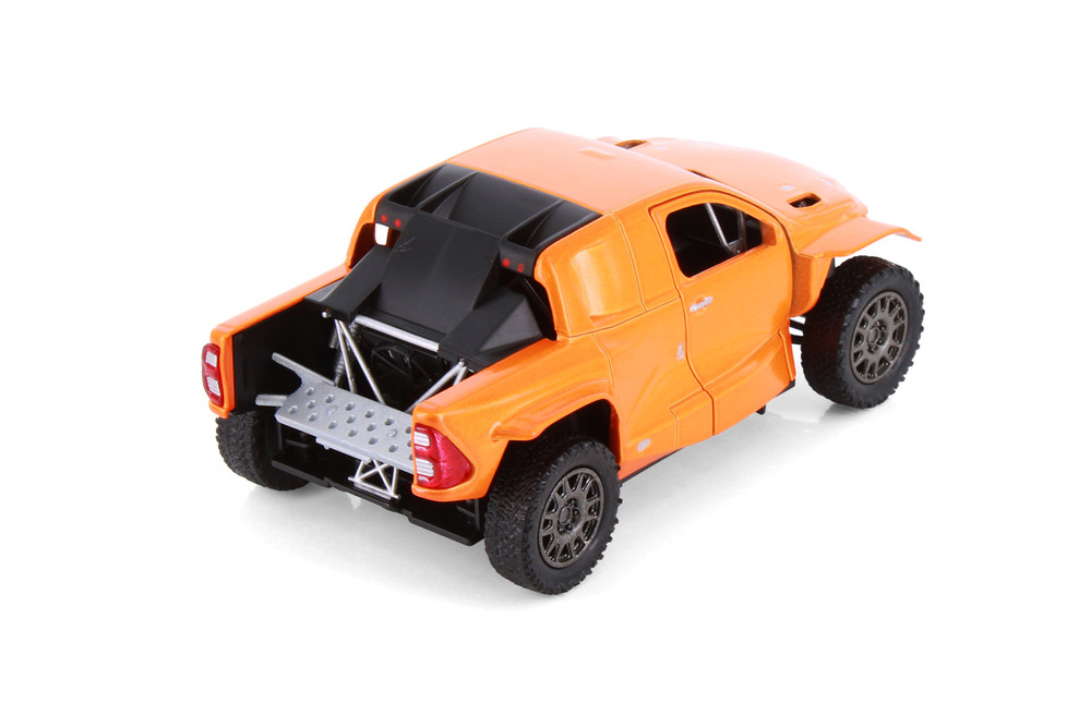 Toyota GR DKR Hilux Pickup Truck 4-Pack, ASSTD - Kinsmart 5468D - 1/38 Scale Diecast Model Toy Cars