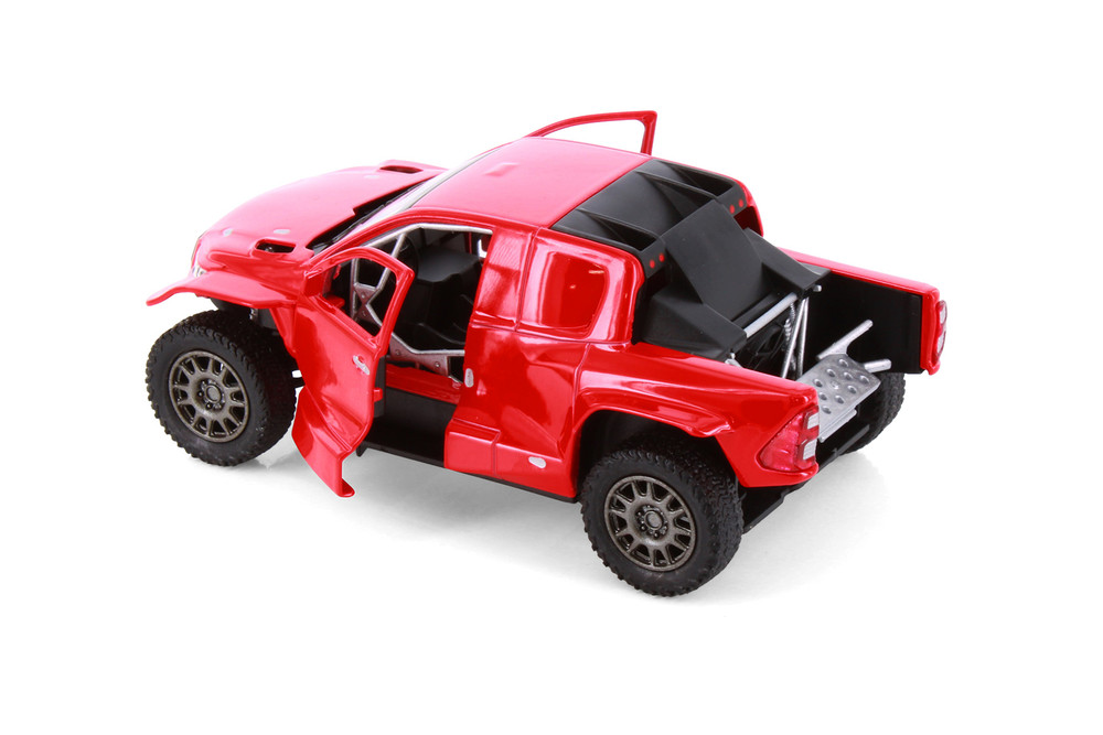 Toyota GR DKR Hilux Pickup Truck, Red - Kinsmart 5468D - 1/38 Scale Diecast Model Toy Car