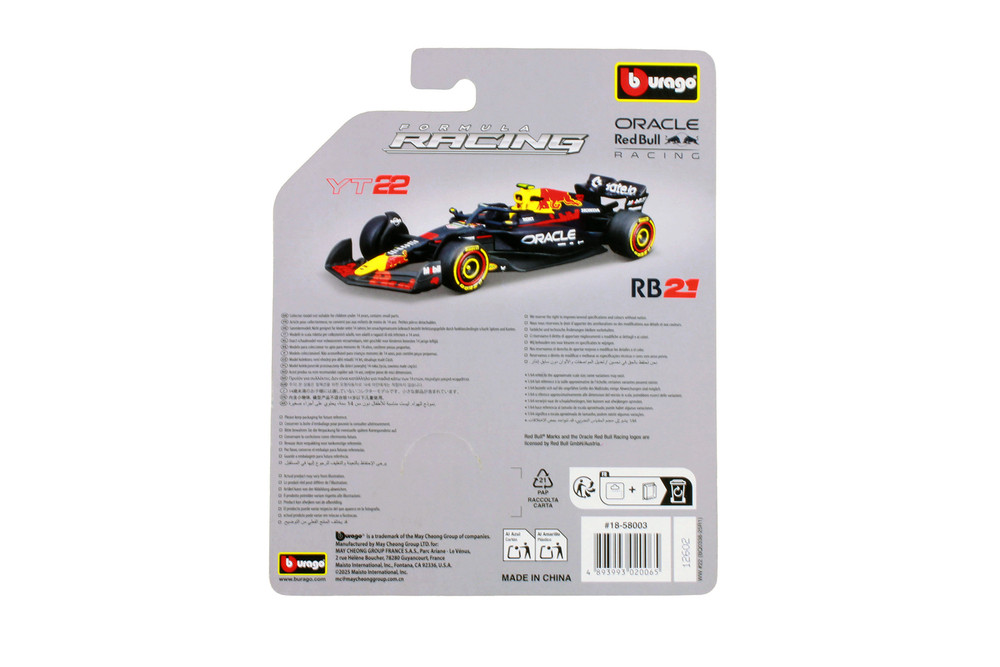 2025 Oracle Red Bull Racing RB21, #22 Yuki Tsunoda - Bburago 18-58003/22 - 1/64 Scale Diecast Model Toy Car