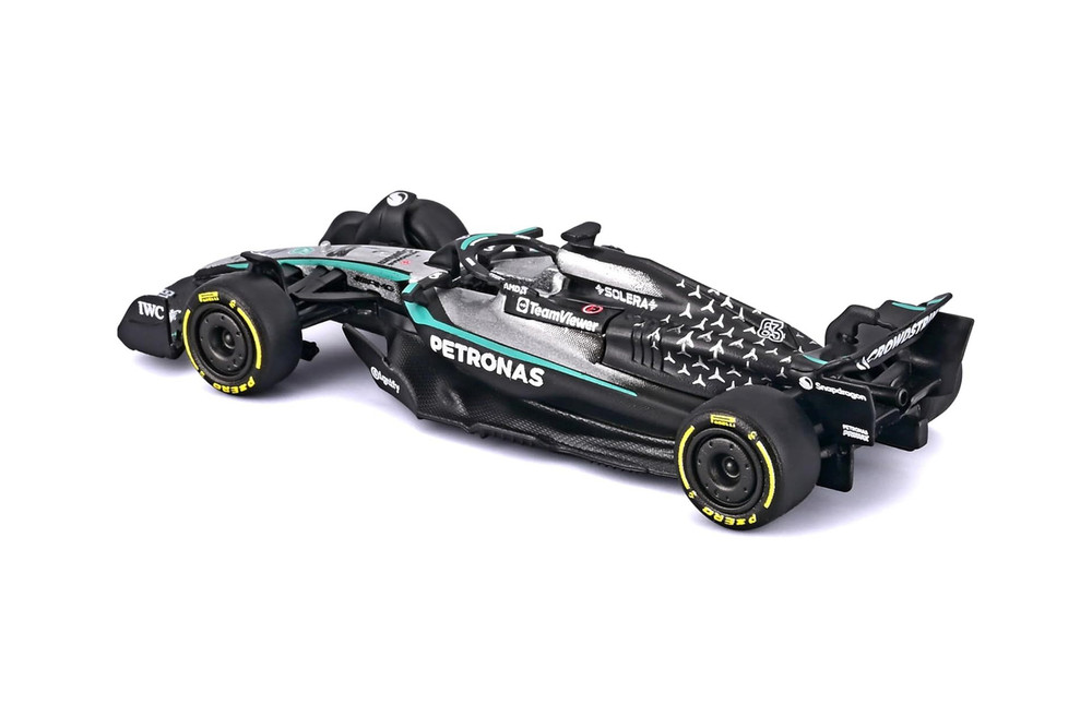 2025 Mercedes-Benz AMG Petronas W16 F1, #63 George Russell - Bburago 18-58002/63 - 1/64 Scale Diecast Model Toy Car