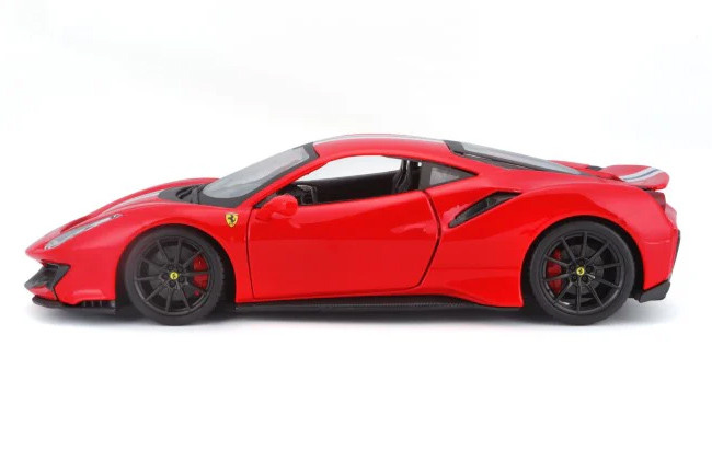 Ferrari 488 Pista, Red - Bburago 18-26026R - 1/24 Scale Diecast Model Toy Car