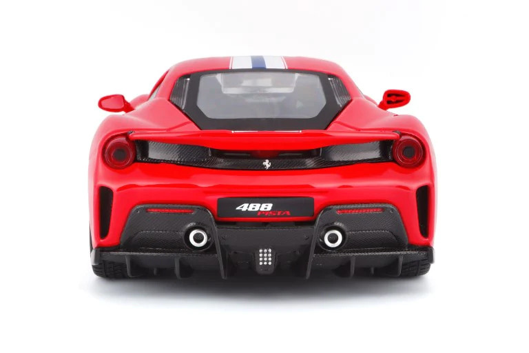 Ferrari 488 Pista, Red - Bburago 18-26026R - 1/24 Scale Diecast Model Toy Car