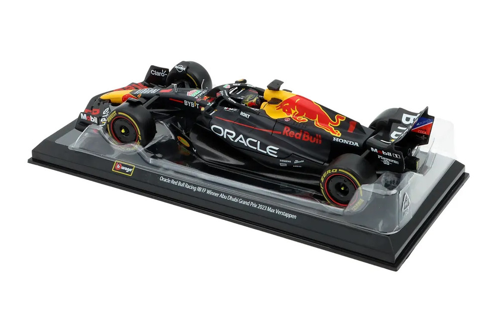 2023 Oracle Red Bull Racing RB19 w/Driver, #1 Max Verstappen - Bburago 18-28030/1A - 1/24 Scale Diecast Model Toy Car