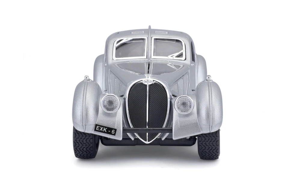 Bugatti Atlantic Hard Top, Silver - Bburago 18-22092SV - 1/24 Scale Diecast Model Toy Car