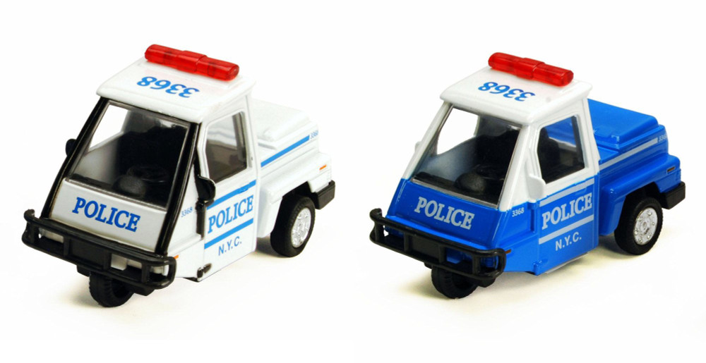 Box of 12 NYC Metro Police Mini Car, ASSTD - Showcasts 2180DNY - 4" Scale Diecast Model Toy Cars