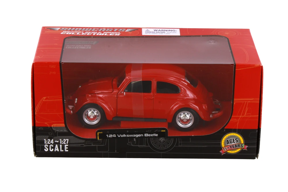 1973 Volkswagen Beetle Hardtop, Red - Showcasts 38926R - 1/24 Scale ...