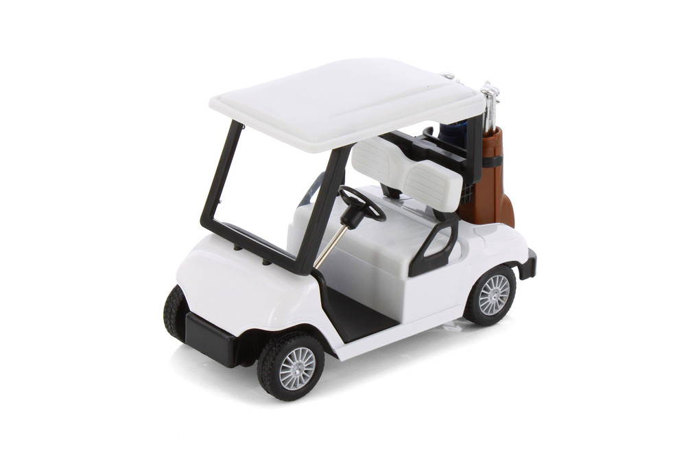 Golf Cart (Unmarked), White - Kinsmart 5105DW - 4.5